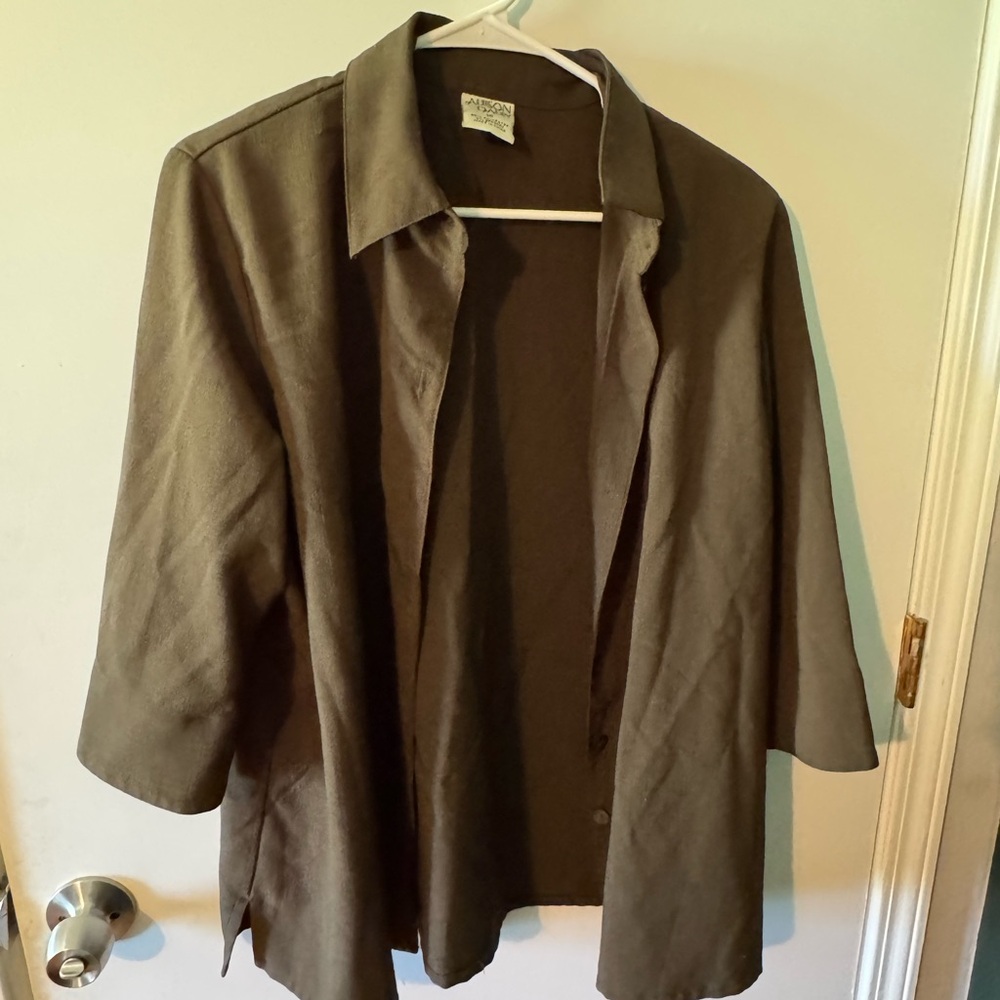 Allison Daley Olive Green Dress Shirt
